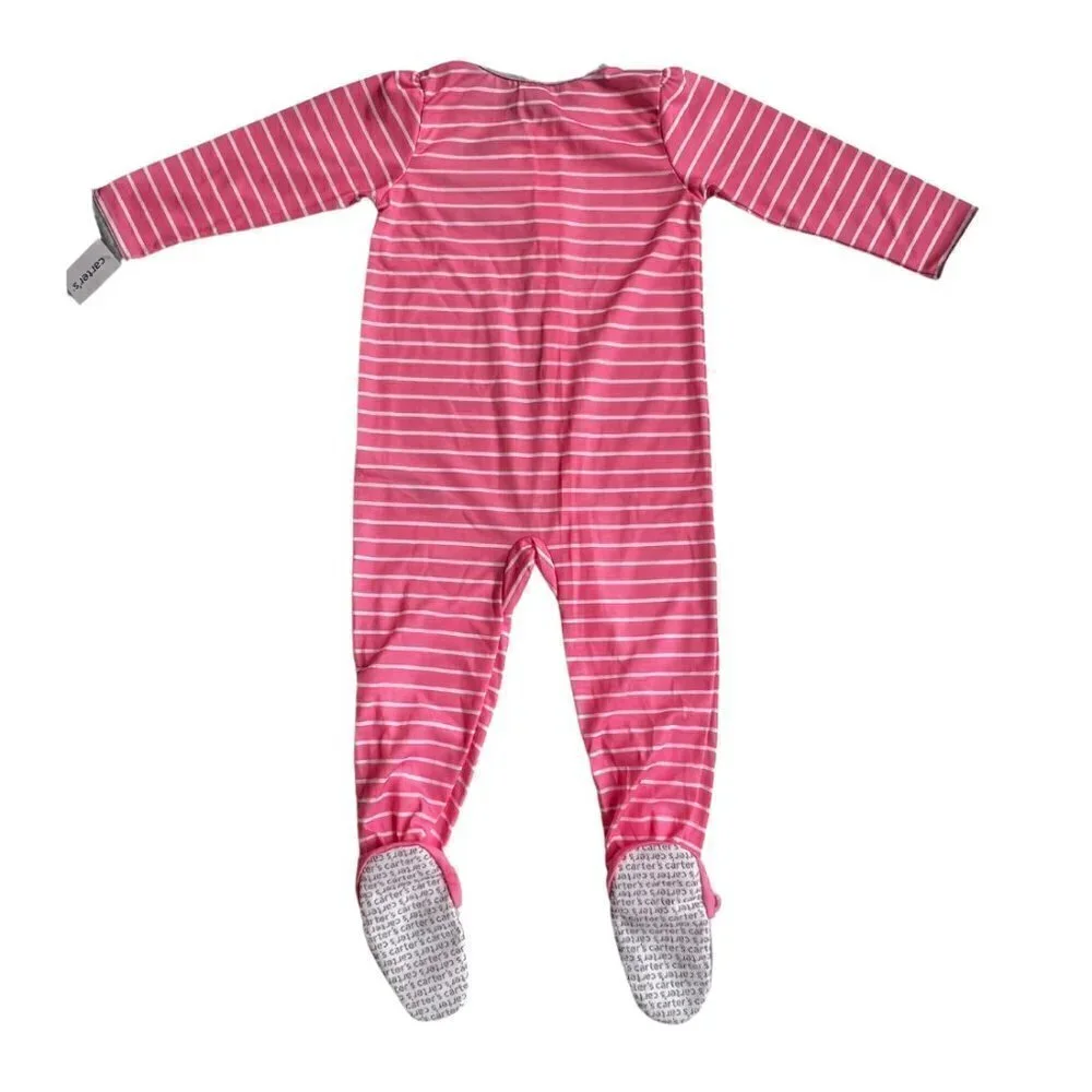 Carters Pink Stripe Bunny Onesie, 3T